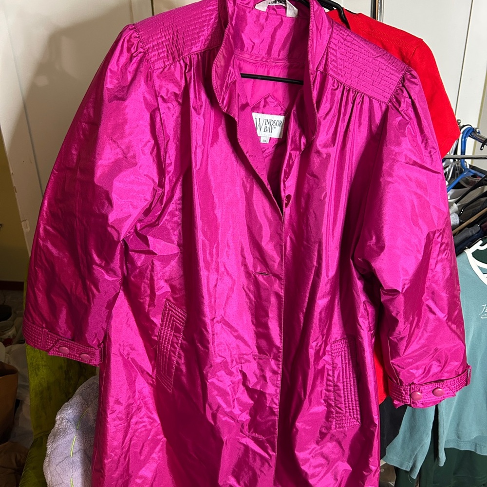 Windsor Bay Hot Pink Trench/Rain Coat